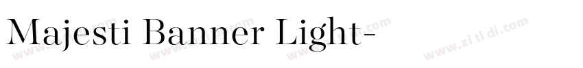 Majesti Banner Light字体转换